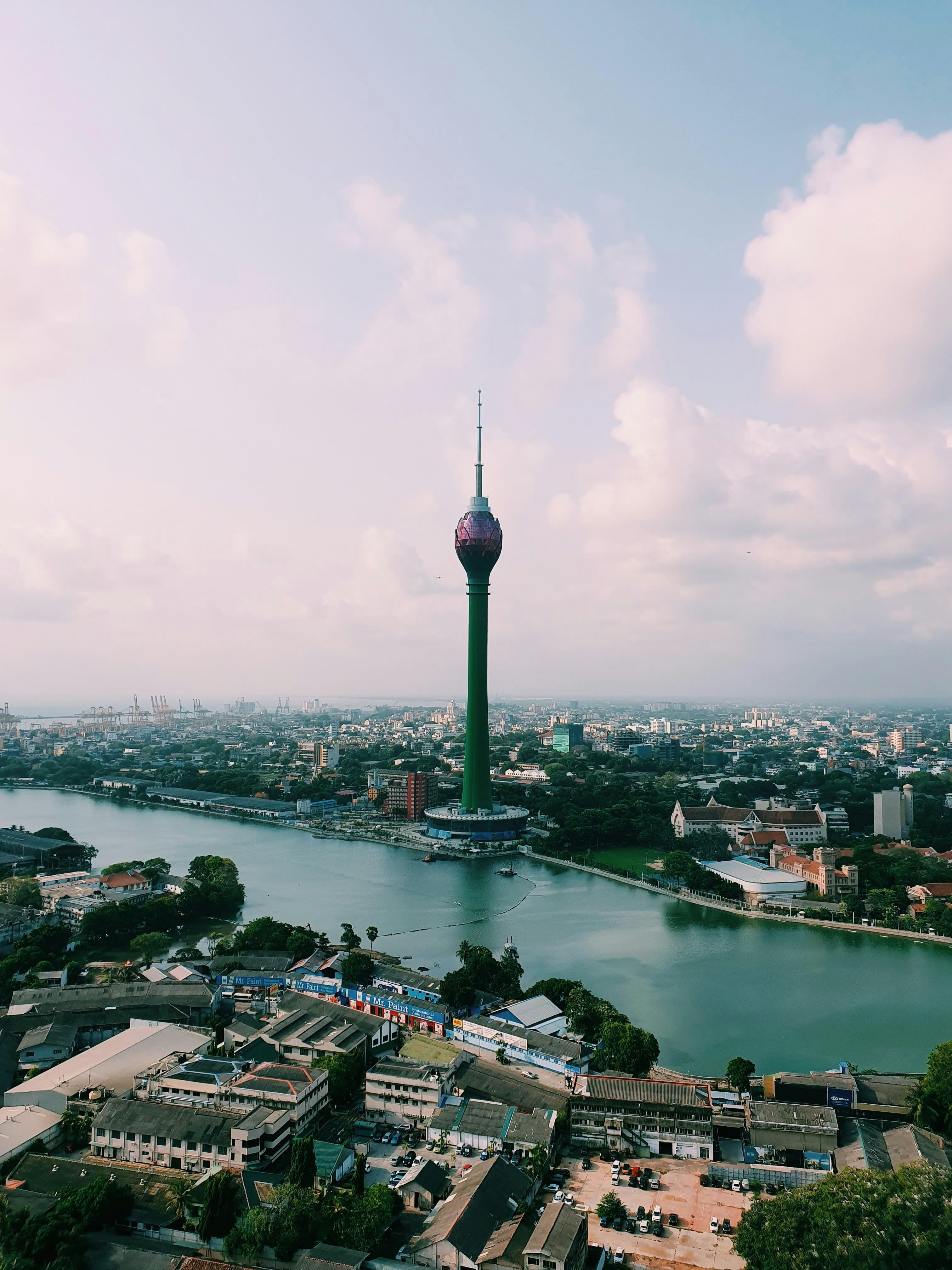 Colombo's Lotus Tower against the sky