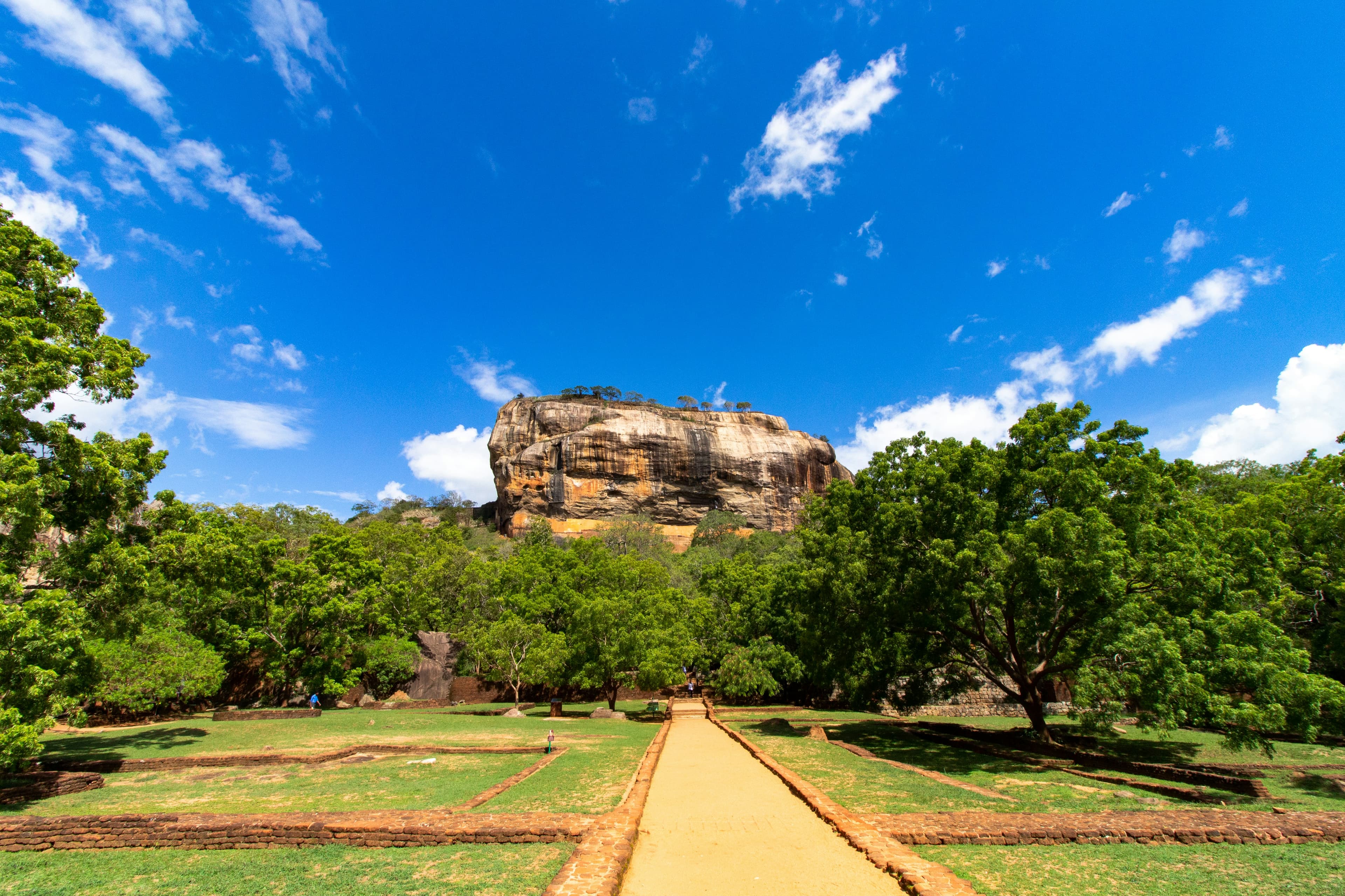 A path leading toward the Sigiriya rock fortress